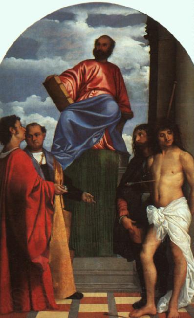 TIZIANO Vecellio St. Mark Enthroned with Saints t